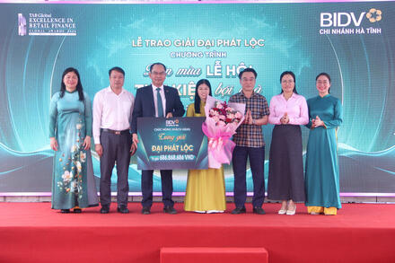 Gửi tiết kiệm tại BIDV, khách hàng ở Hà Tĩnh 'rước lộc' hơn 686 triệu đồng