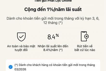 Lãi suất ngân hàng tháng 4: Tăng trên diện rộng, xuất hiện mức hơn 9%/năm