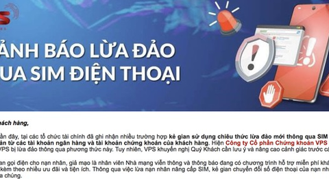Cảnh báo rủi ro tài khoản chứng khoán bị chiếm đoạt từ cuộc gọi lạ