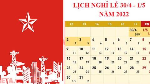 Lễ 30-4, 1-5, người lao động được nghỉ 4 ngày liên tiếp