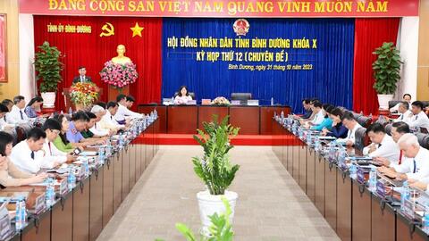 HĐND tỉnh Bình Dương lấy phiếu tín nhiệm 23 người