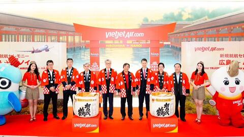 Vietjet khai trương đường bay giữa Hà Nội và Hiroshima