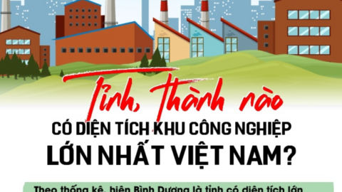 Tỉnh, thành nào có diện tích khu công nghiệp lớn nhất Việt Nam?