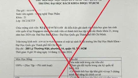 Nhiều trường đại học ở TP HCM phát thông báo nóng liên quan thư mời lạ