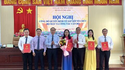 Huyện Phú Giáo bổ nhiệm cán bộ, sắp xếp tổ chức bộ máy