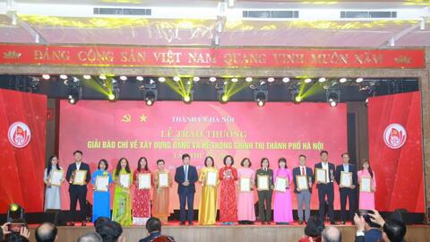 Hà Nội trao Giải báo chí về xây dựng Đảng TP lần thứ VII