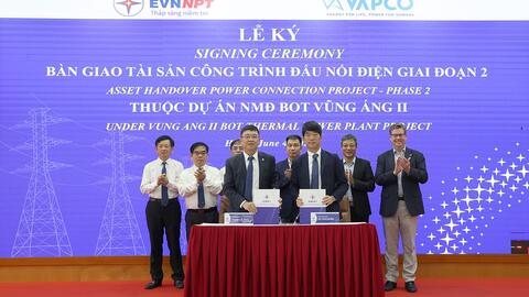 EVNNPT tiếp nhận tài sản công trình đấu nối Nhà máy Nhiệt điện BOT Vũng Áng 2