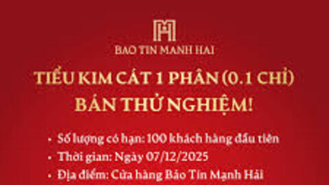 Bảo Tín Mạnh Hải ra mắt vàng Tiểu Kim Cát giá trị tích lũy