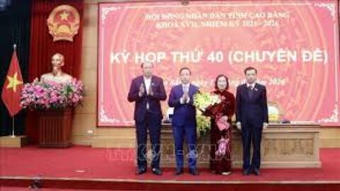 Bà Hà Nhật Lệ được bầu giữ chức Phó Chủ tịch UBND tỉnh Cao Bằng