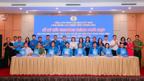 Công đoàn Petrovietnam ký kết phối hợp với Liên đoàn Lao động tỉnh Thanh Hóa