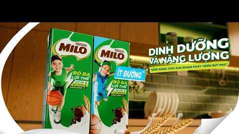 MILO BỘ BA LỢI THẾ, VỚI HAI LỰA CHỌN, TIẾP DINH DƯỠNG & NĂNG LƯỢNG CHO CON