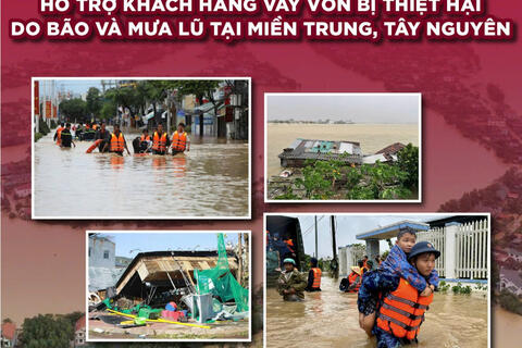 Agribank giảm tới 2% lãi vay hỗ trợ khách hàng thiệt hại do bão lũ