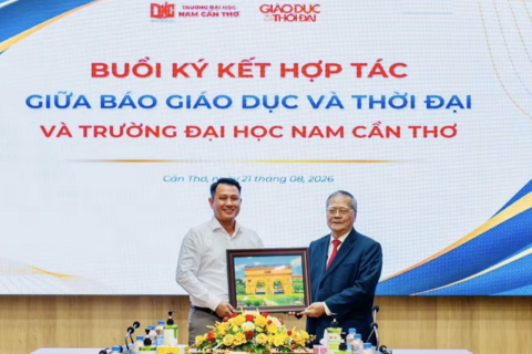 Báo GD&TĐ ký kết hợp tác toàn diện với Trường ĐH Nam Cần Thơ