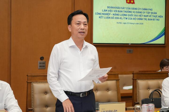 Đoàn khảo sát Đảng ủy Chính phủ làm việc với Đảng bộ Petrovietnam về triển khai Kết luận số 208-KL/TW