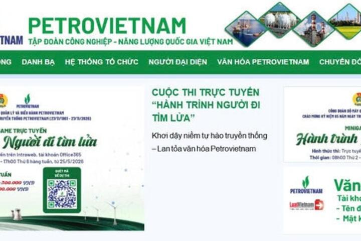 Công đoàn Bộ máy QL&ĐH Petrovietnam tổ chức cuộc thi trắc nghiệm trực tuyến “Hành trình người đi tìm lửa”