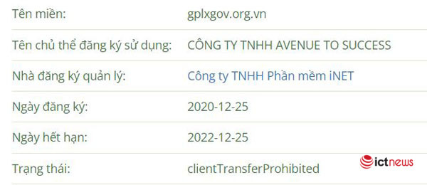 Phát hiện 3 website giả mạo trang thông tin điện tử Giấy phép lái xe