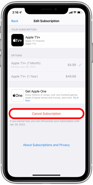 Hướng dẫn hủy Apple TV+ trên iPhone