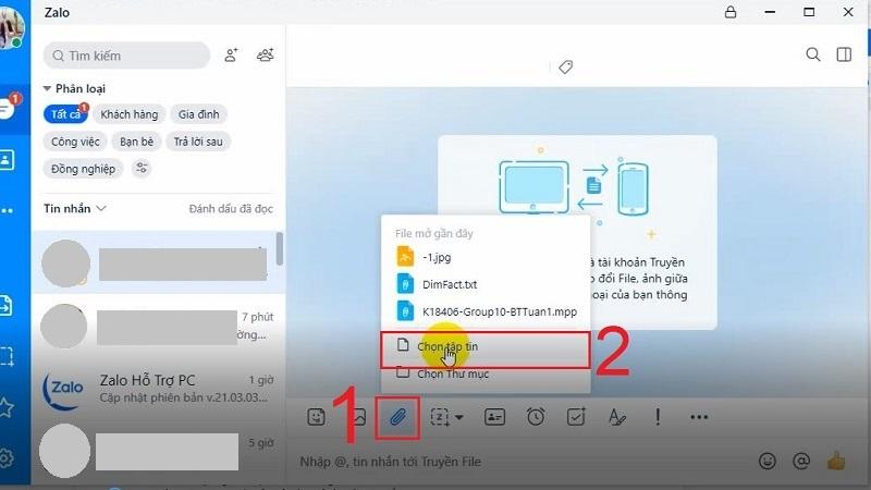 Hướng dẫn gửi video dung lượng lớn trên máy tính qua Zalo