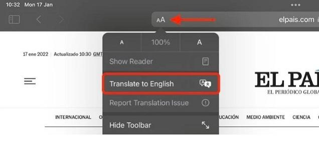 Hướng dẫn dịch trang web trên iOS 16 khi đã có tiếng Việt