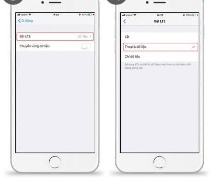 Hướng dẫn bật VoLTE trên iPhone