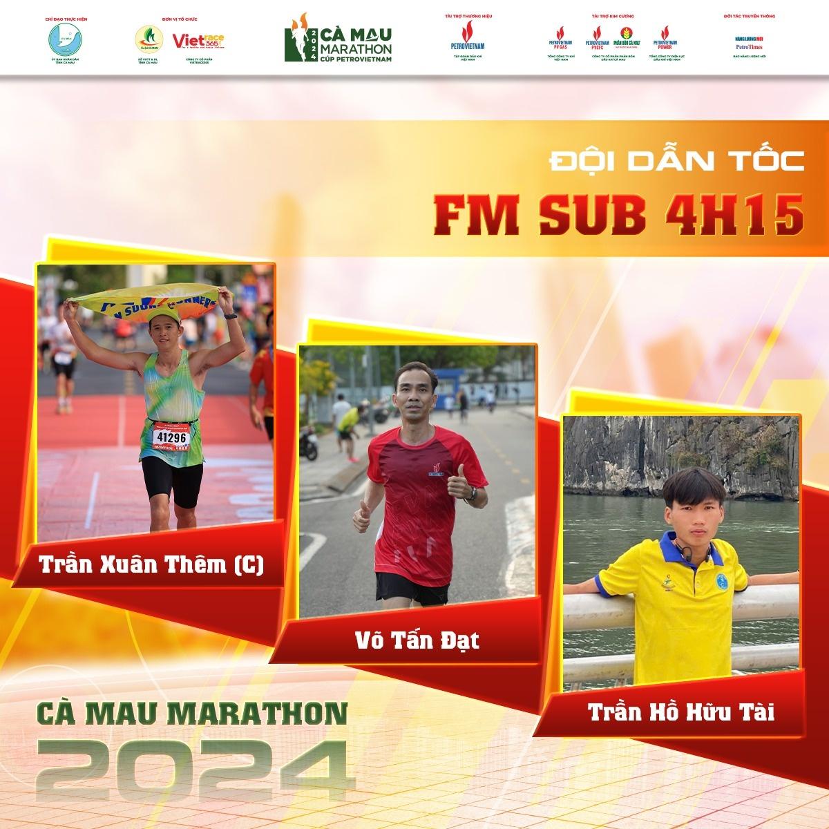 Đội ngũ người dẫn tốc tại giải Marathon - Cà Mau 2024 Cúp Petrovietnam