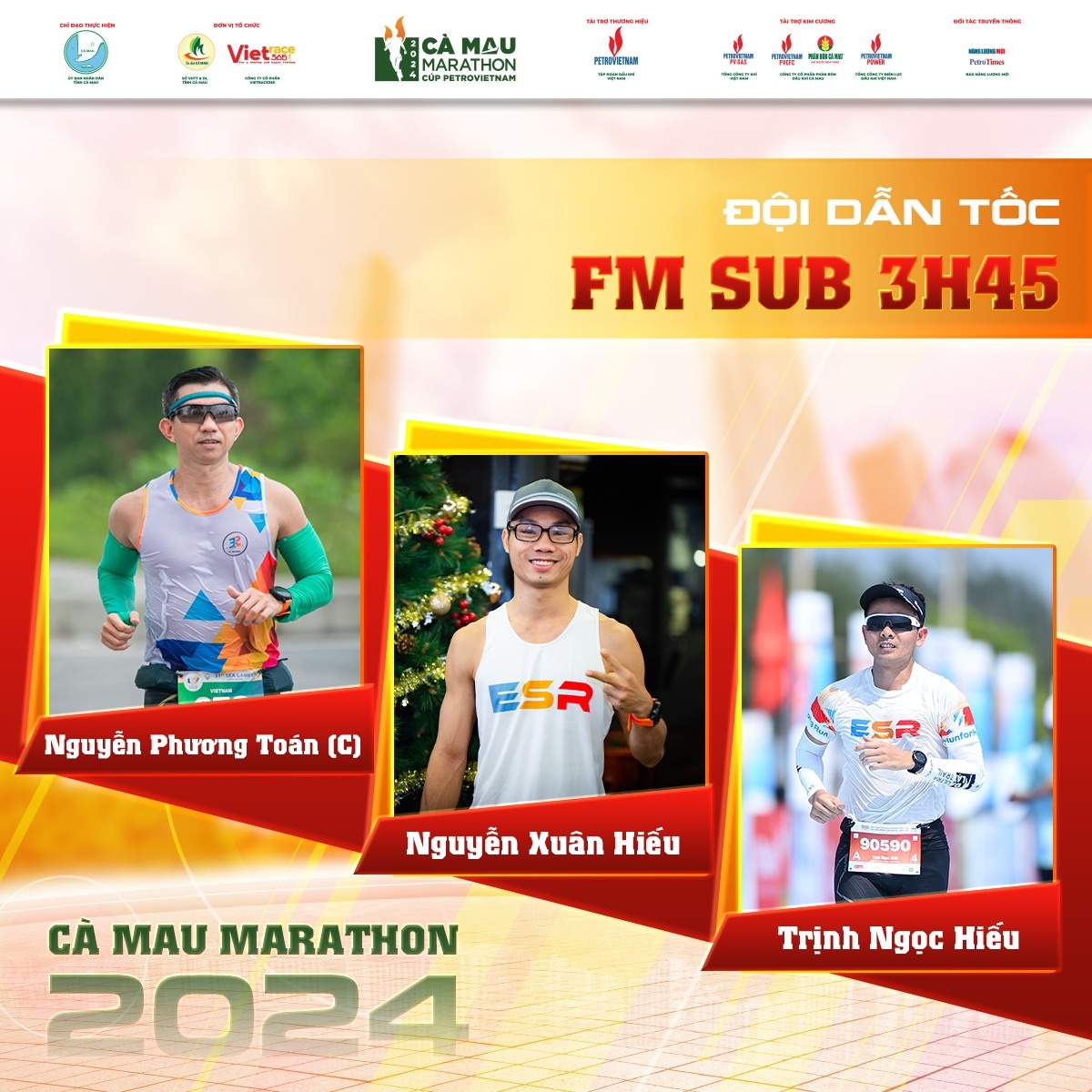 Đội ngũ người dẫn tốc tại giải Marathon - Cà Mau 2024 Cúp Petrovietnam