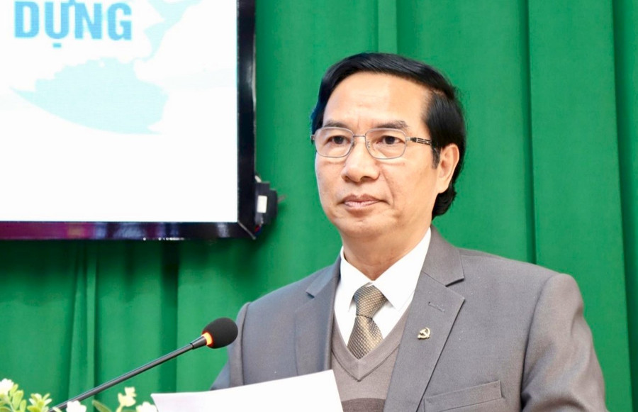 Ông Nguyễn Huy Hoàng, Giám đốc Sở GD&ĐT tỉnh Sơn La phát biểu. img-20250331-180018.jpg