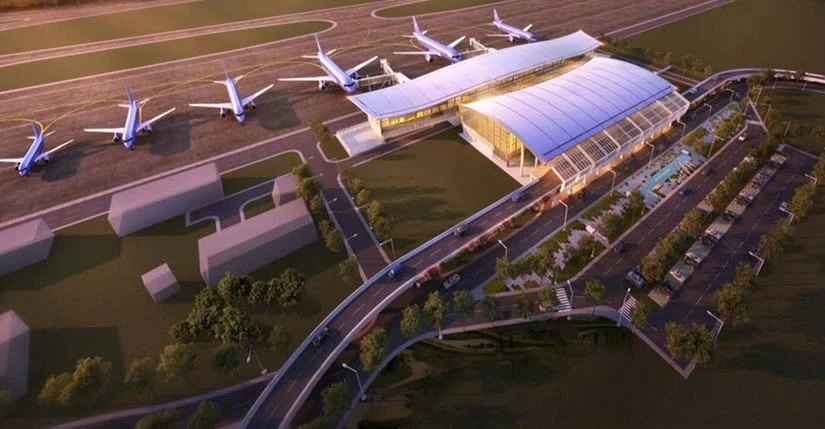 Cảng hàng không quốc tế Cát Bi đang được mở rộng, nâng cấp. Phối cảnh nhà ga hành khách T2 sắp khởi công