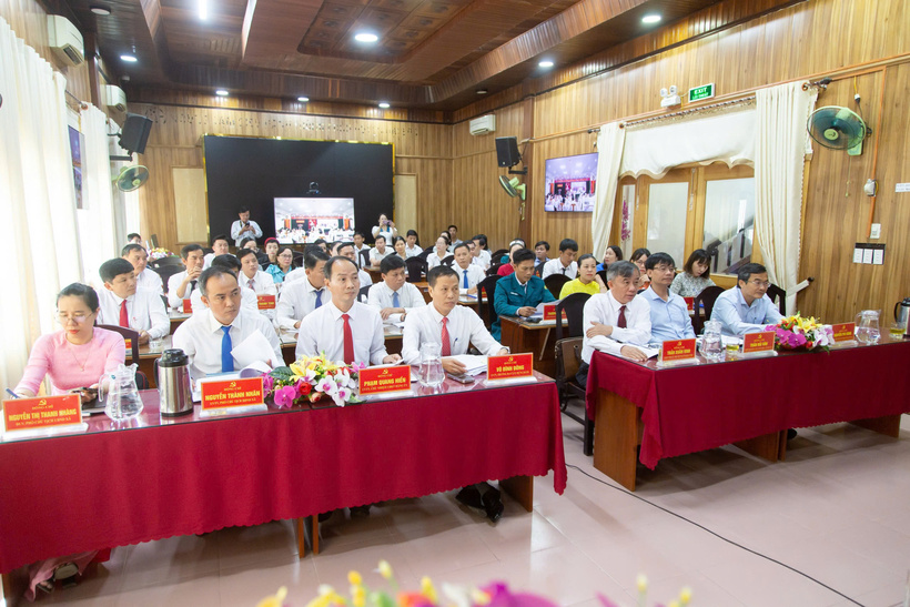 Các đại biểu dự Hội nghị Ban chấp hành Đảng bộ xã Đại Lộc (mới) (thuộc tỉnh Quảng Nam hiện nay) sáng 21/6. Ảnh: Vũ Lê