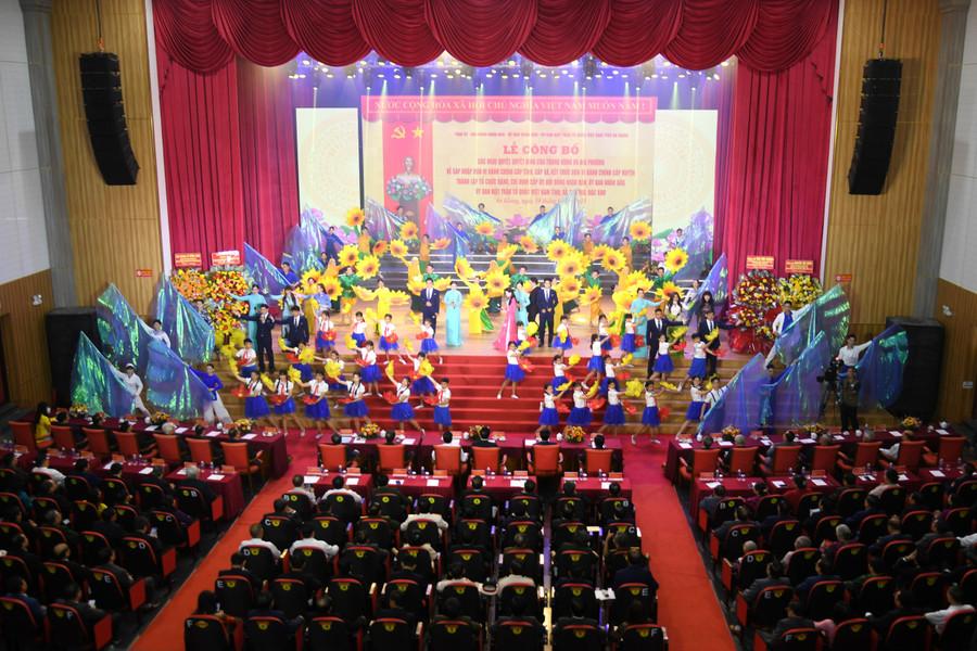 Lễ công bố nghị quyết của Quốc hội về việc thành lập đơn vị hành chính cấp tỉnh mới mang tên tỉnh An Giang. (Ảnh: CTV)