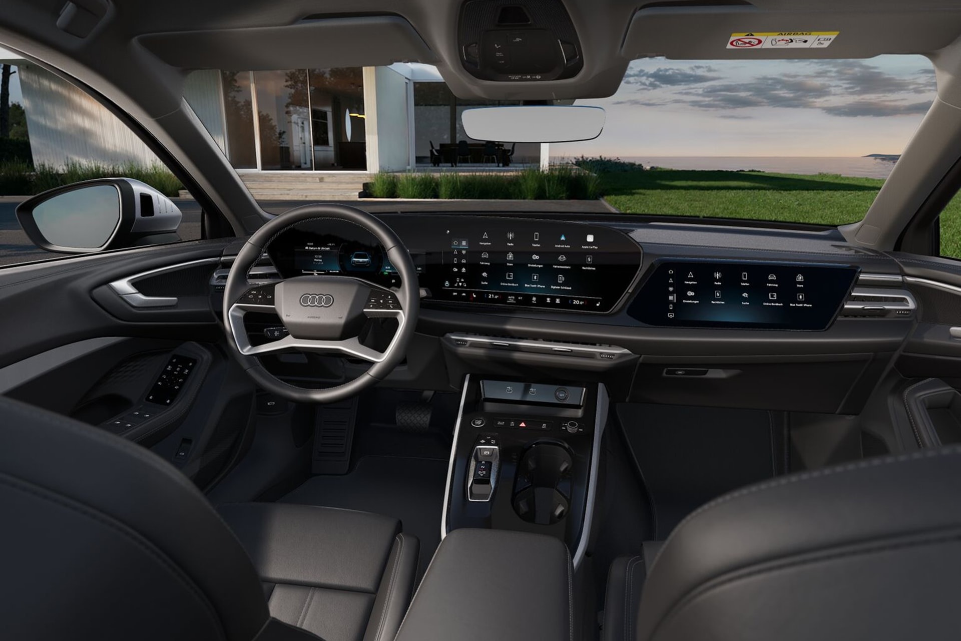 Thiết kế khoang lái của phiên bản Audi A5 S-line-2025.