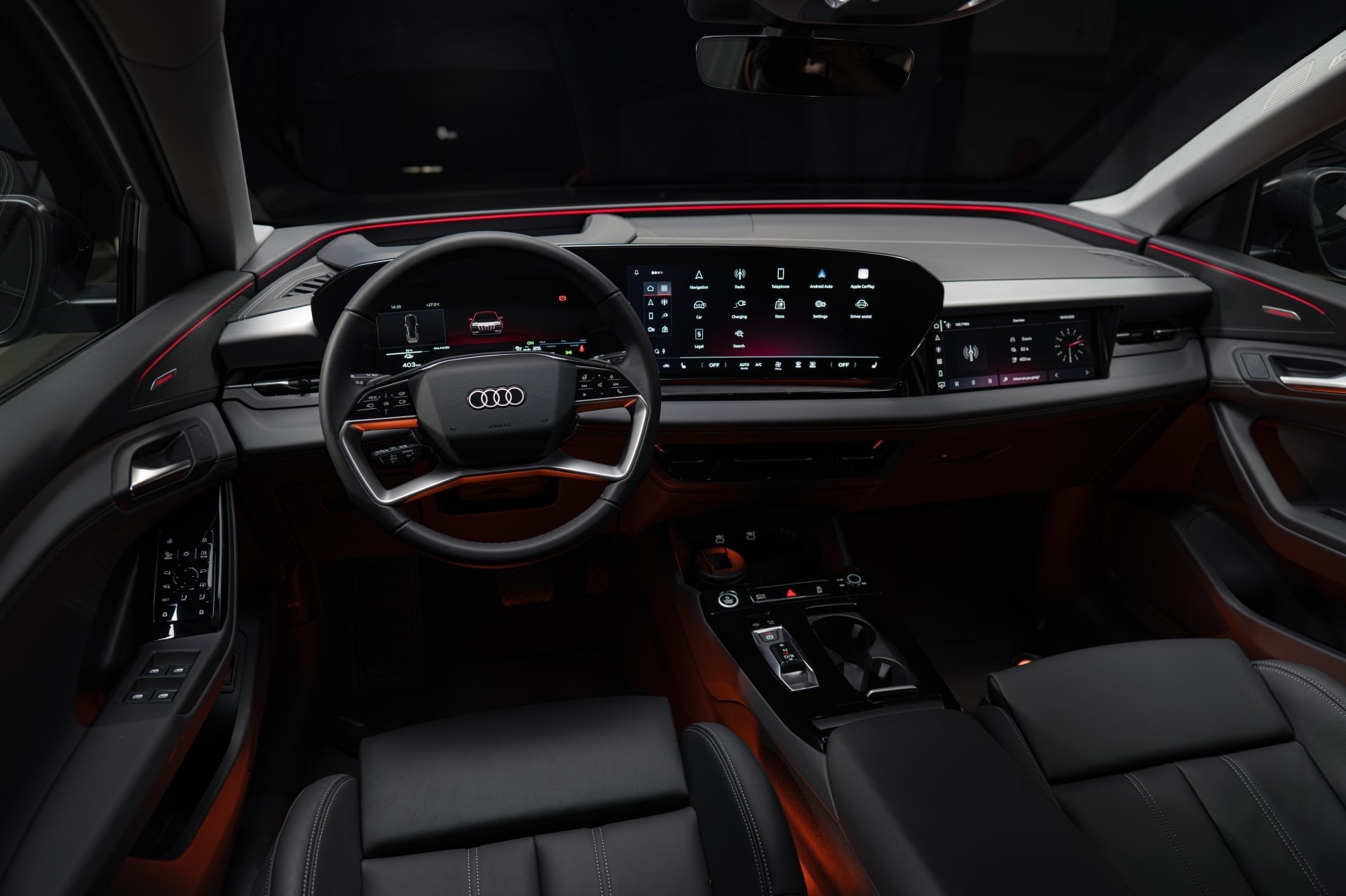 Thiết kế khoang lái Audi Q6 e-tron.