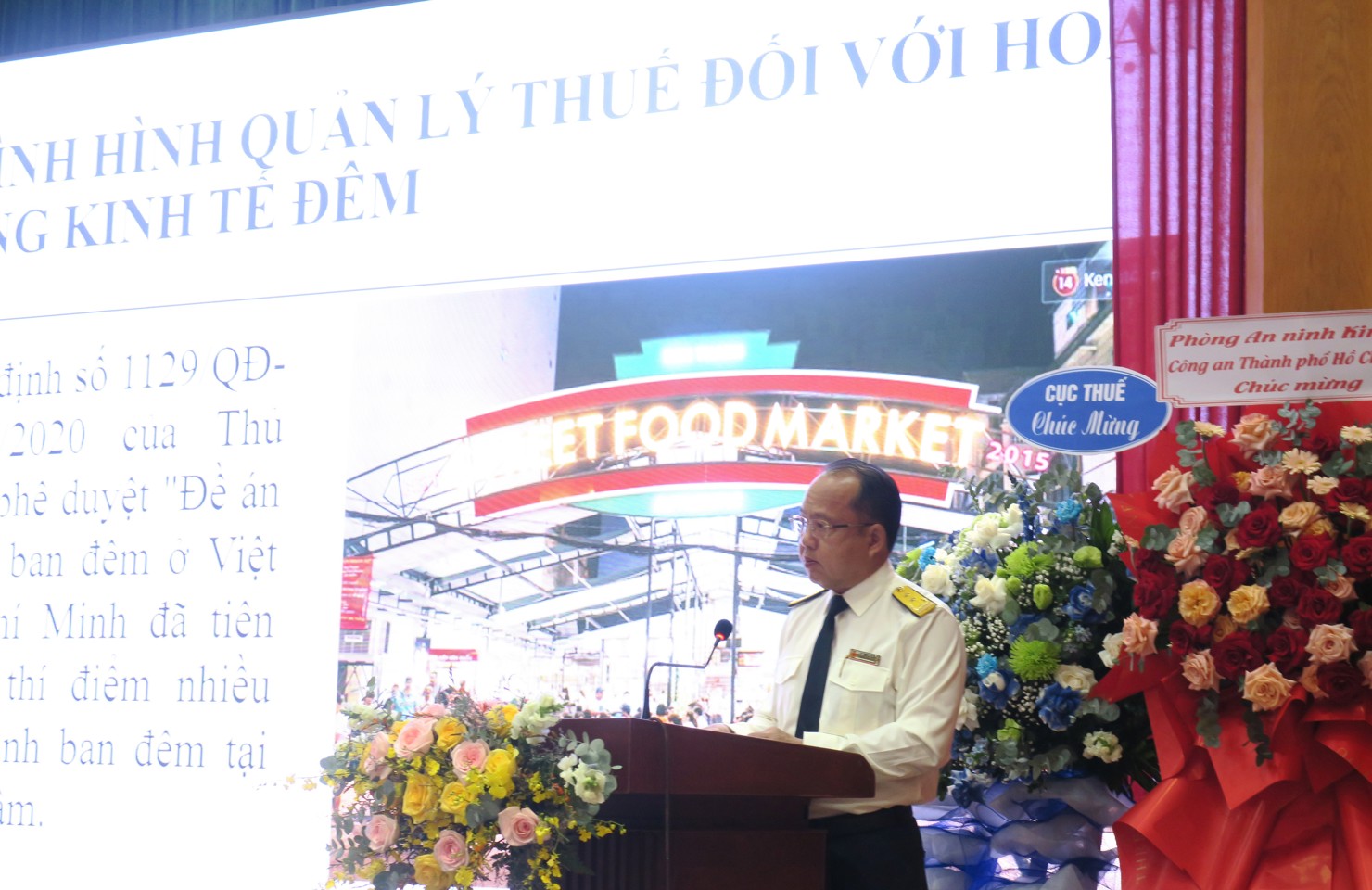 Ông Bùi Quang Trung, Trưởng Thuế cơ sở 1 (Thuế TP. Hồ Chí Minh) chia sẻ về các giải pháp quản lý hoạt động kinh tế ban đêm. Ảnh: Đức Mỹ