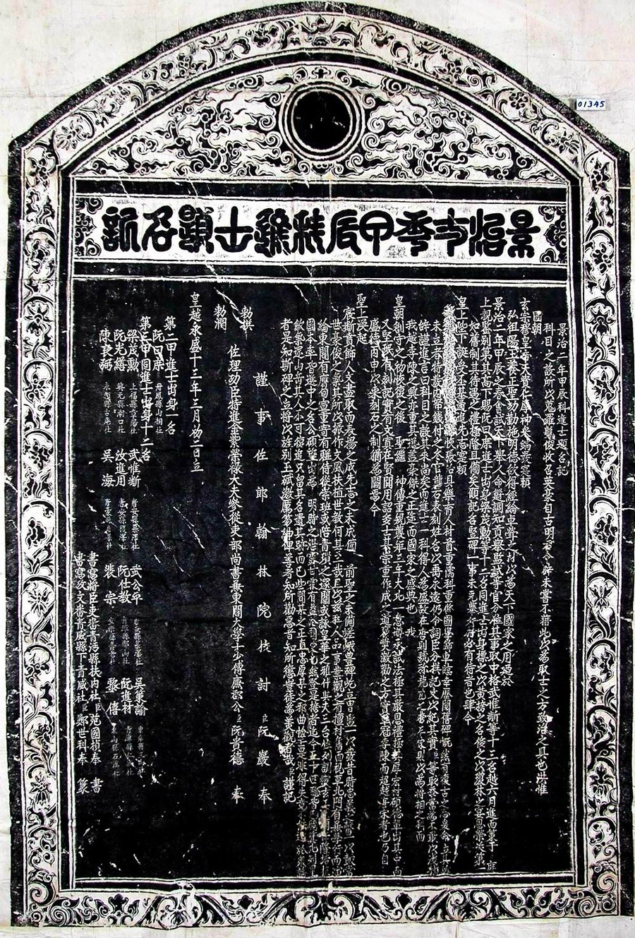 Bản rập văn bia đề danh Tiến sĩ khoa thi Giáp Thìn (1664) – khoa Vũ Duy Đoán đỗ Tiến sĩ. cac-dai-khoa-khuyen-chua-trinh-tu-bo-thu-vui-tam-phao-3.jpg