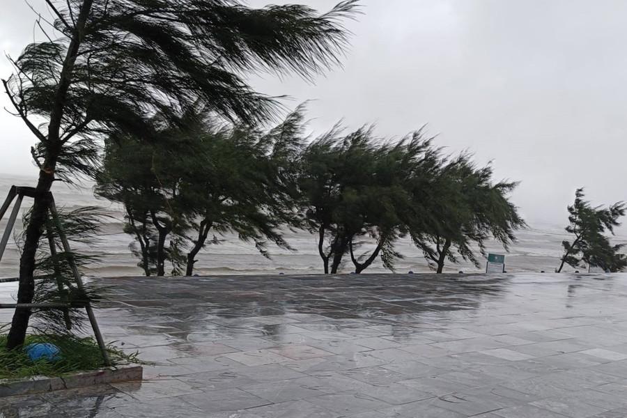 Gió bắt đầu mạnh lên tại biển Thiên Cầm. (Ảnh: Danh Cường) Gió bắt đầu mạnh lên tại biển Thiên Cầm. (Ảnh: Danh Cường)