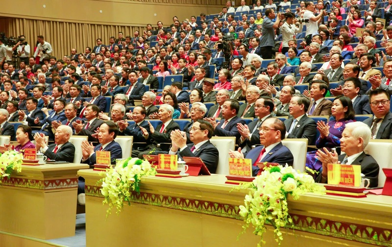 Thủ tướng Phạm Minh Chính cùng các đại biểu dự Đại hội. Ảnh: Lê Dũng