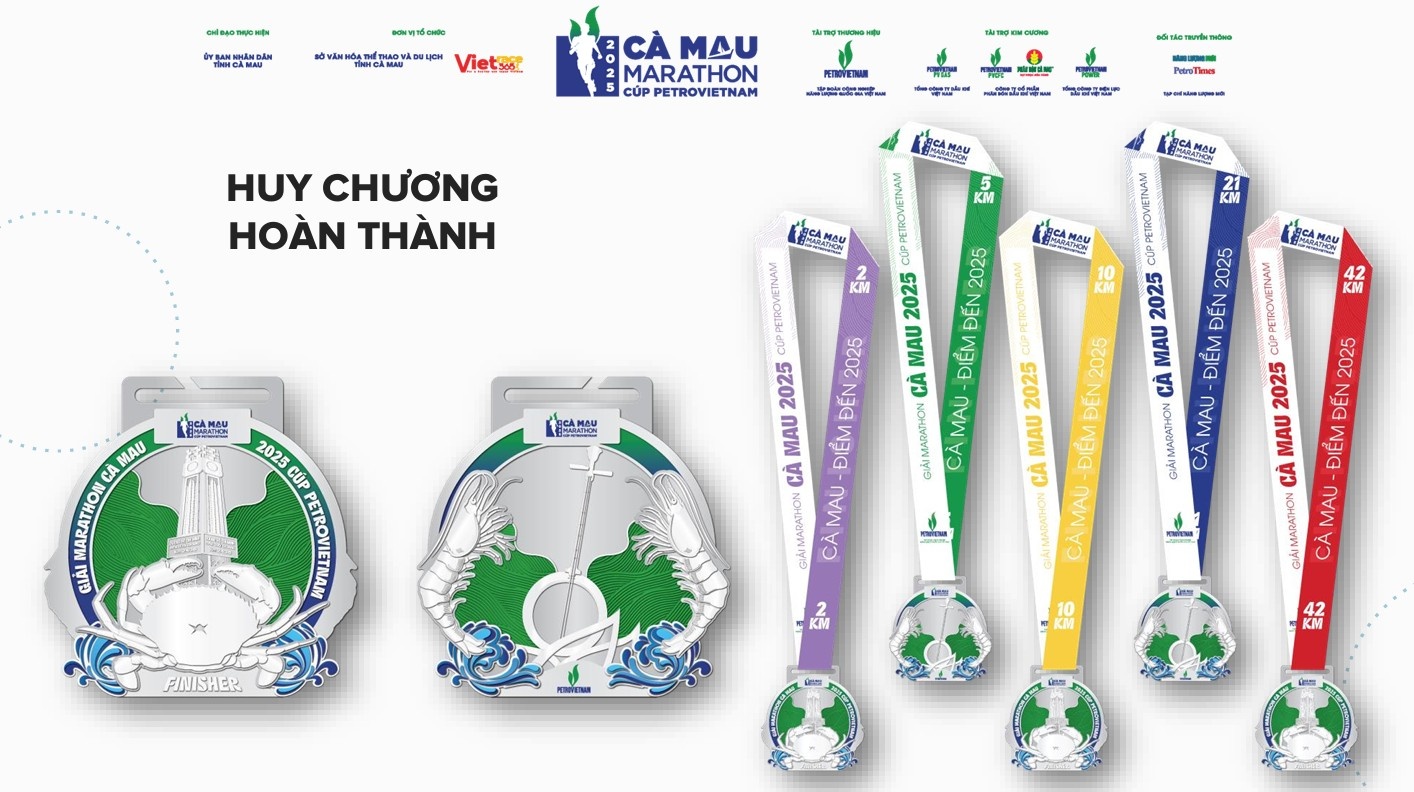 Bộ Race Kit của giải Marathon Cà Mau 2025 - Cup Petrovietnam: Sắc màu năng lượng từ Đất Mũi Bộ Race Kit của giải Marathon Cà Mau 2025 - Cup Petrovietnam: Sắc màu năng lượng từ Đất Mũi