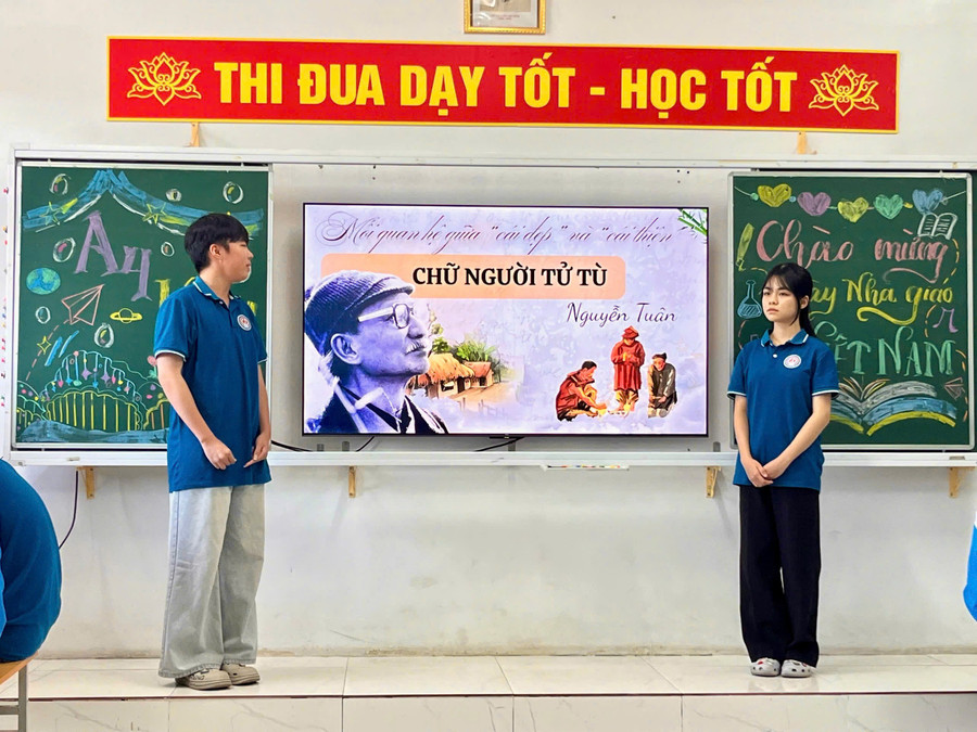 Nhiều tiết học được giáo viên sáng tạo khích lệ phong trào ham học, tránh nhàm chán cho học sinh. 3.png