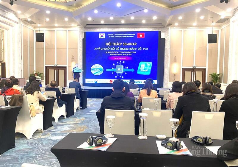 Hội thảo AI và chuyển đổi số trong ngành dệt may. Ảnh: Hải Linh