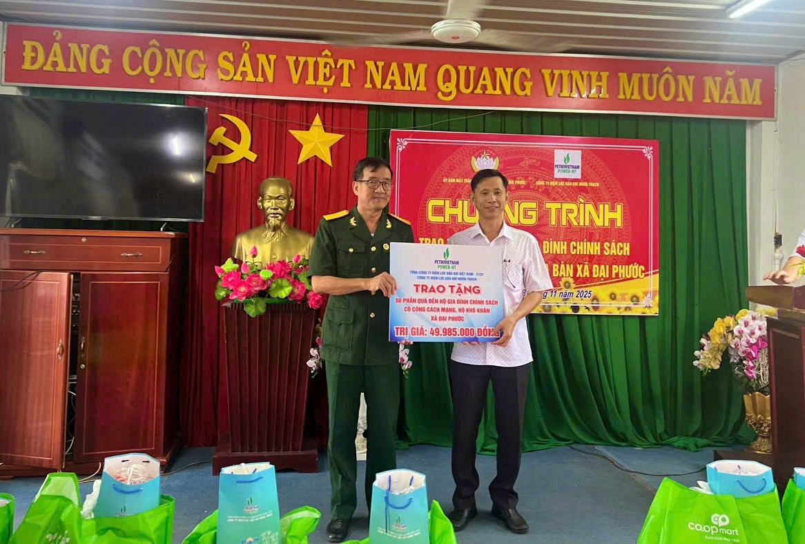 PV Power NT triển khai chương trình an sinh xã hội tại xã Phước An và xã Đại Phước (Đồng Nai)