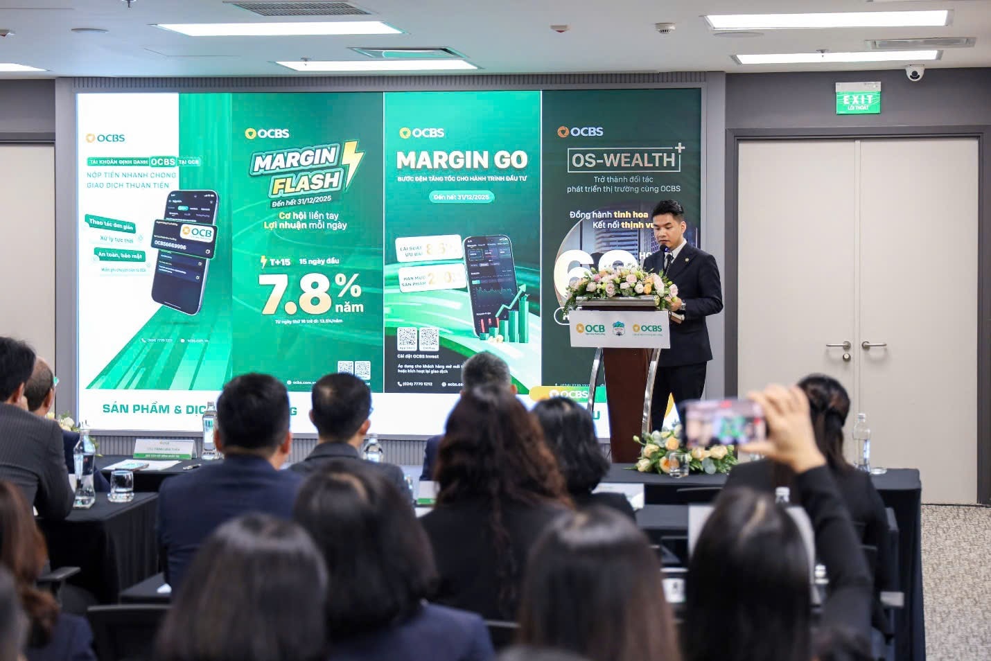 Ông Nguyễn Đức Quân Tùng – Thành viên HĐQT kiêm Tổng Giám đốc OCBS chia sẻ tại sự kiện