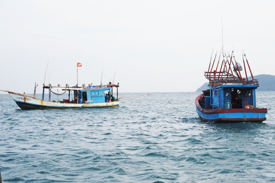 Tàu cá hoạt động trên vùng biển An Thới (đặc khu Phú Quốc, tỉnh An Giang). Ảnh: Yến Phương canh-sat-bien-5.jpg