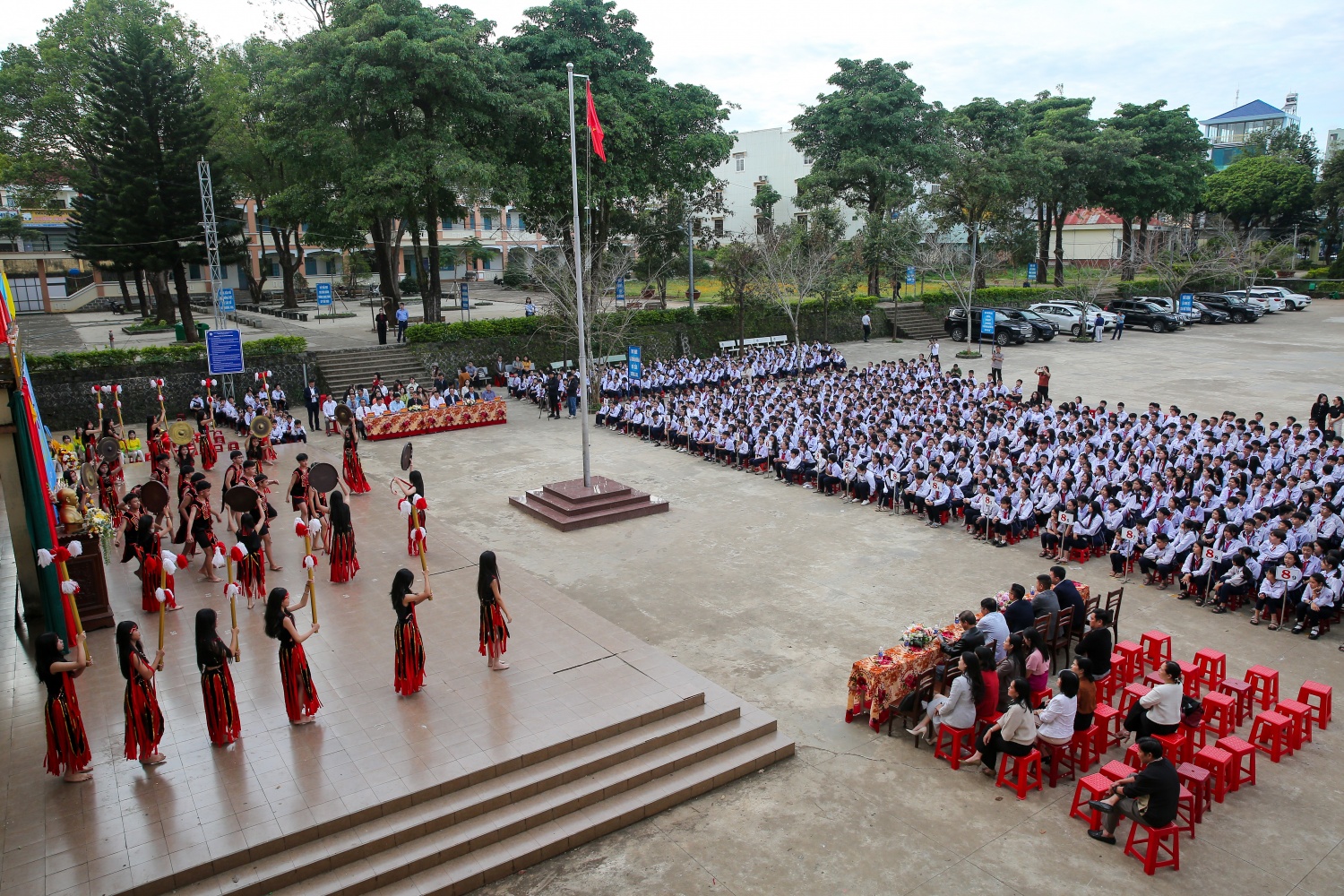 Toàn cảnh lễ khánh Thành phòng STEM tại trường THCS Nguyễn Du (tỉnh Gia Lai. Toàn cảnh lễ khánh Thành phòng STEM tại trường THCS Nguyễn Du (tỉnh Gia Lai.