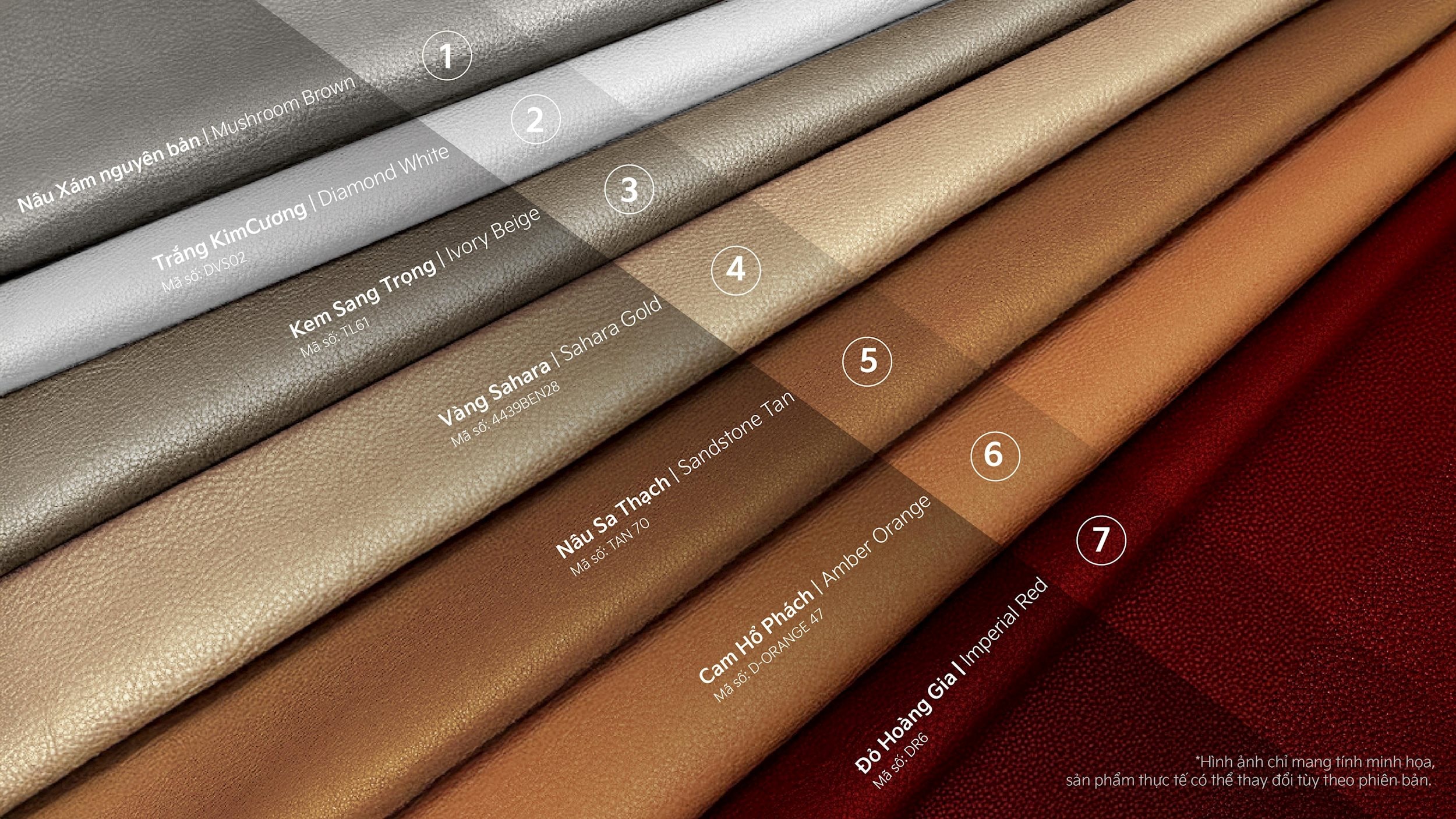 Các tùy chọn màu nội thất cá nhân hóa - Ảnh: Kia Việt Nam