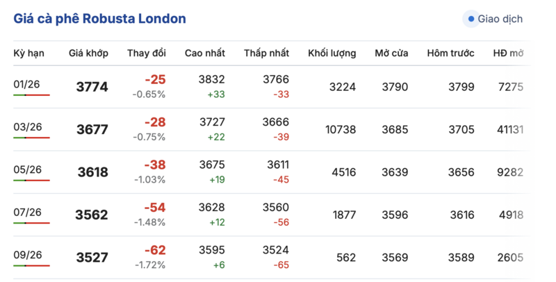 Giá cà phê hôm nay 19/12/2025: Lao dốc, xuống dưới mốc 90.000 đồng/kg - 1