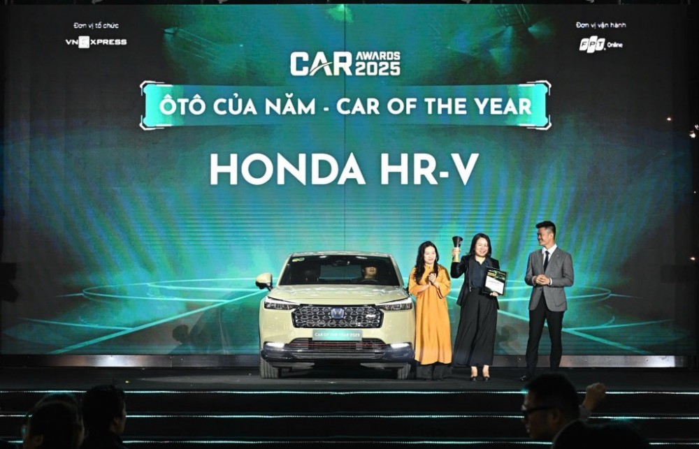 Honda HR-V giành “Ôtô của năm 2025” toàn thị trường và phân khúc B-SUV
