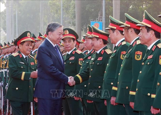 Tổng Bí thư Tô Lâm và các đại biểu. Ảnh: Thống Nhất/TTXVN