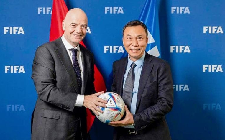 FIFA gửi thư chúc Tết Liên đoàn bóng đá Việt Nam.