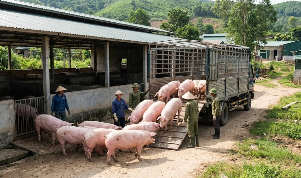 Giá heo hơi hôm nay giảm nhẹ so với ngày trước đó - Ảnh minh họa
