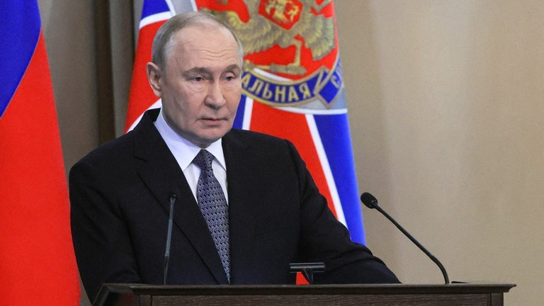 Tổng thống Nga Putin phát biểu tại một cuộc họp của hội đồng FSB, ngày 24/2/2026.